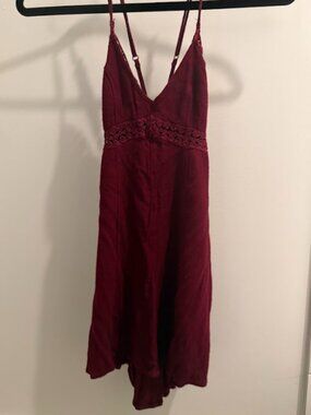 Free People burgundy mini dress [euc]